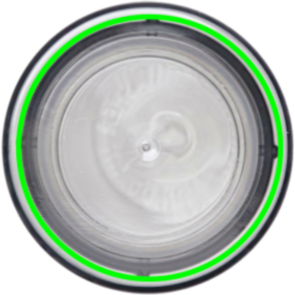 Botella de agua personalizada VINGA Cott de RPET GRS - Tazas y botellas - Regalo Promocional Personalizado - Tecnica Gota de resina - Zona parte superior