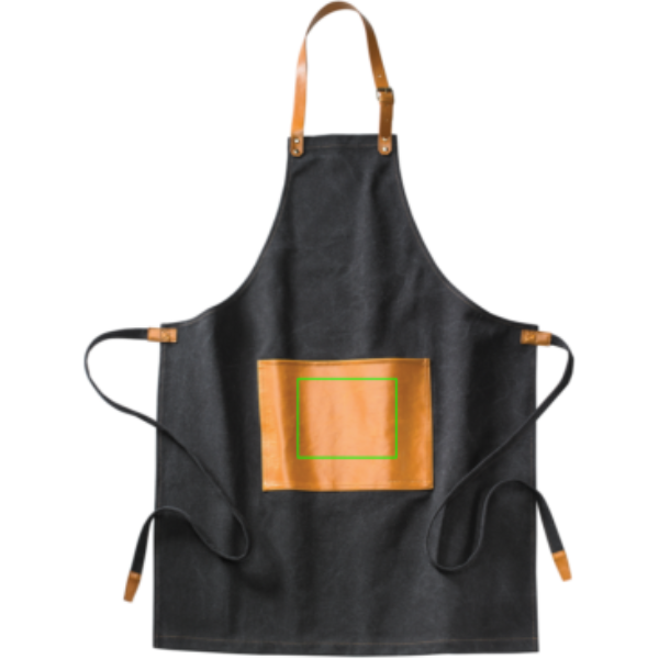 Delantal personalizado VINGA Asado de lona lavada - Hogar - Regalo Promocional Personalizado - Tecnica Serigrafía por Transferencia - Zona bolsillo