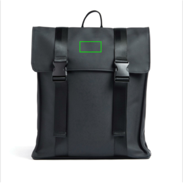 Mochila VINGA Baltimore - Mochilas personalizadas - Mochilas corporativas personalizadas - Tecnica Etiqueta PU Baltimore negra - Zona parte superior