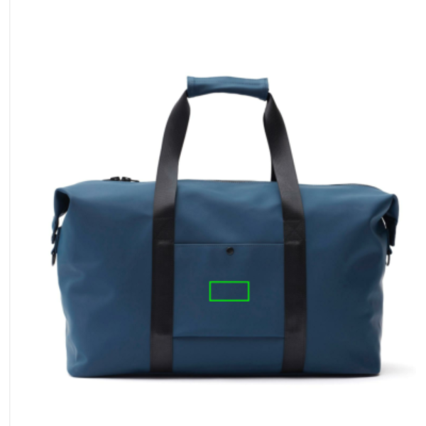 Bolsa fin de semana personalizada VINGA Baltimore elegante y minimalista - Regalos Premium - Regalo Promocional Personalizado - Tecnica Etiqueta PU Baltimore azul marino - Zona parte trasera