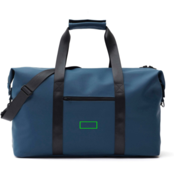 Bolsa fin de semana personalizada VINGA Baltimore elegante y minimalista - Regalos Premium - Regalo Promocional Personalizado - Tecnica Etiqueta PU Baltimore azul marino - Zona parte frontal del artículo
