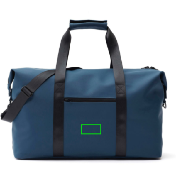 Bolsa fin de semana VINGA Baltimore - Bolsas y Bolsos personalizados - Mochilas corporativas personalizadas - Tecnica Etiqueta PU Baltimore azul marino - Zona parte frontal del artículo