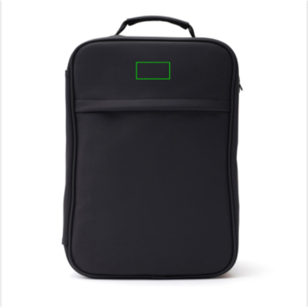 Mochila VINGA de viaje Baltimore - Mochilas personalizadas - Mochilas corporativas personalizadas - Tecnica Etiqueta PU Baltimore negra - Zona parte frontal/alta del artículo