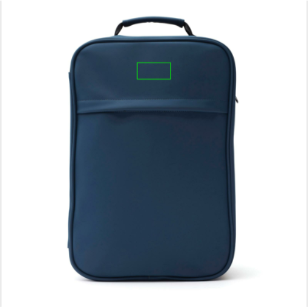 Mochila VINGA de viaje Baltimore - Mochilas personalizadas - Mochilas corporativas personalizadas - Tecnica Etiqueta PU Baltimore azul marino - Zona parte frontal/alta del artículo