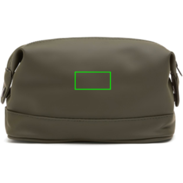 Neceser personalizado VINGA Baltimore minimalista repelente al agua - Regalos Premium - Regalo Promocional Personalizado - Tecnica Etiqueta PU Baltimore verde - Zona parte frontal del artículo