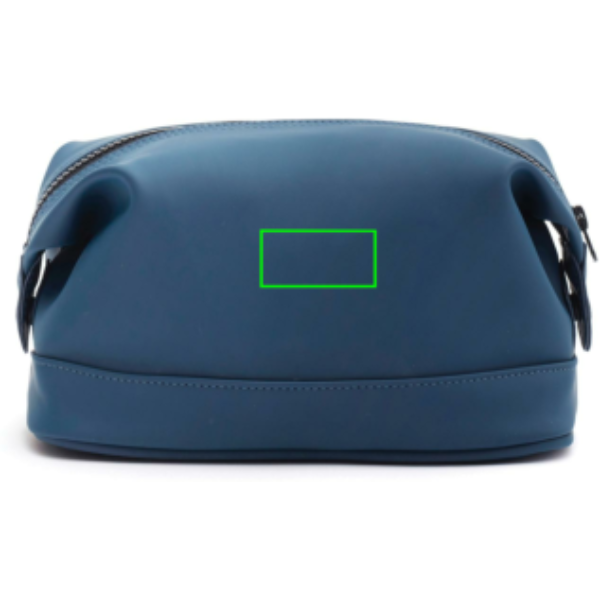 Neceser personalizado VINGA Baltimore minimalista repelente al agua - Regalos Premium - Regalo Promocional Personalizado - Tecnica Etiqueta PU Baltimore azul marino - Zona parte frontal del artículo
