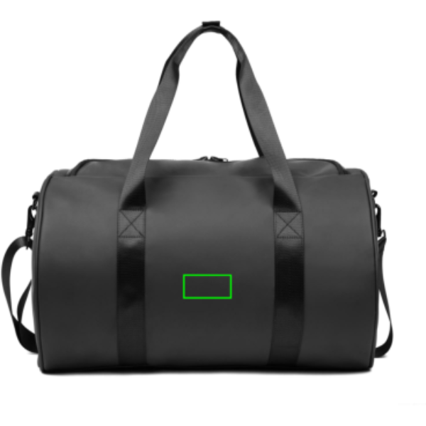 Bolsa deportiva personalizada VINGA Baltimore de PU nobuk - Regalos Premium - Regalo Promocional Personalizado - Tecnica Etiqueta PU Baltimore negra - Zona parte trasera