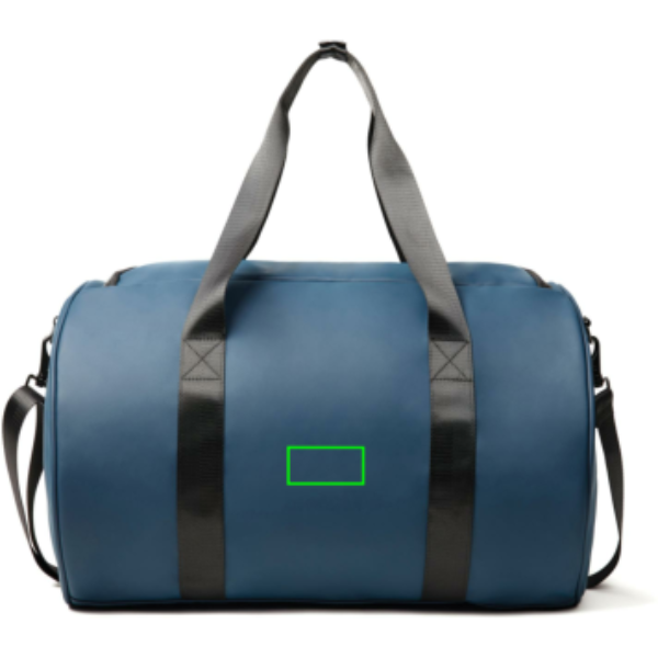 Bolsa deportiva personalizada VINGA Baltimore de PU nobuk - Regalos Premium - Regalo Promocional Personalizado - Tecnica Etiqueta PU Baltimore azul marino - Zona parte trasera