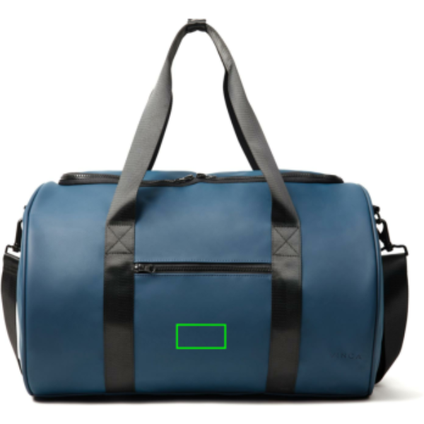 Bolsa deportiva VINGA Baltimore - Bolsas- Bolsos personalizados - Mochilas corporativas personalizadas - Tecnica Etiqueta PU Baltimore azul marino - Zona parte frontal del artículo