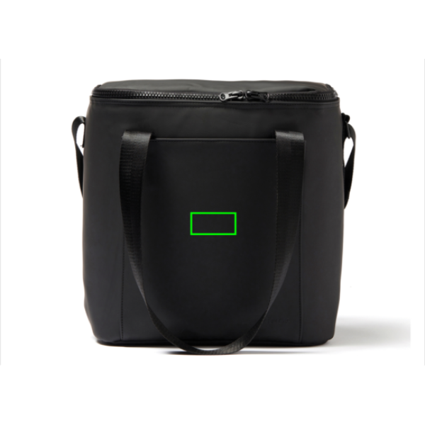 Nevera personalizada VINGA Baltimore de PU nobuk con forro PEVA - Verano - Regalo Promocional Personalizado - Tecnica Etiqueta PU Baltimore negra - Zona parte frontal del artículo