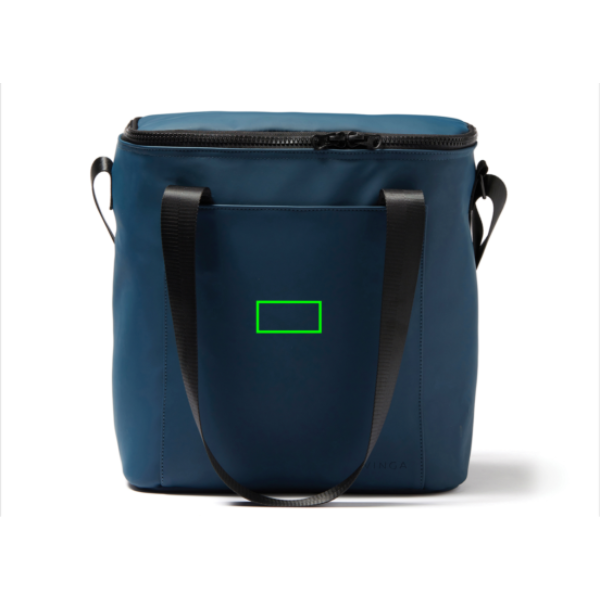 VINGA Nevera Baltimore - Viaje - Mochilas corporativas personalizadas - Tecnica Etiqueta PU Baltimore azul marino - Zona parte frontal del artículo