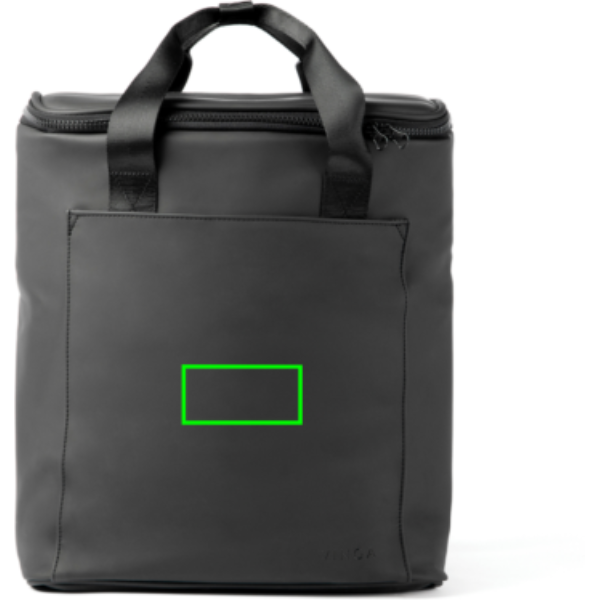 VINGA Mochila nevera trail Baltimore - Viaje - Mochilas corporativas personalizadas - Tecnica Etiqueta PU Baltimore negra - Zona parte frontal del artículo