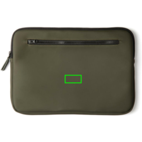 Funda VINGA Baltimore ordenador 15¨ - Fundas y maletines personalizadas - Mochilas corporativas personalizadas - Tecnica Etiqueta PU Baltimore verde - Zona parte trasera