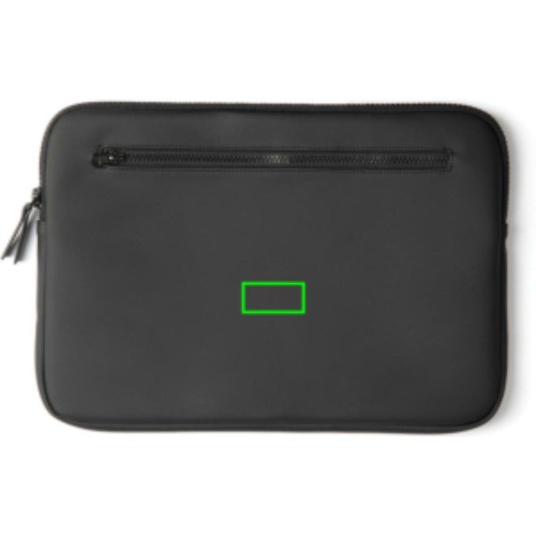 Maletín para portátil 15-17 pulgadas personalizado VINGA Baltimore - Regalos Premium - Regalo Promocional Personalizado - Tecnica Etiqueta PU Baltimore negra - Zona parte trasera