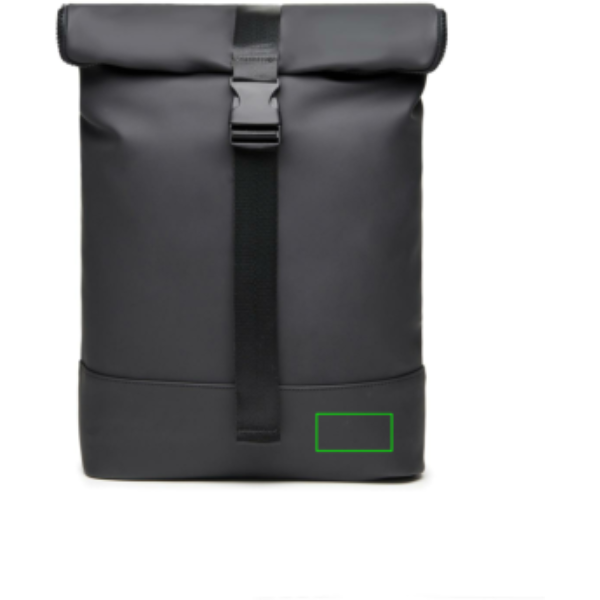 Mochila VINGA de bici Baltimore - Mochilas personalizadas - Mochilas corporativas personalizadas - Tecnica Etiqueta PU Baltimore negra - Zona parte derecha abajo