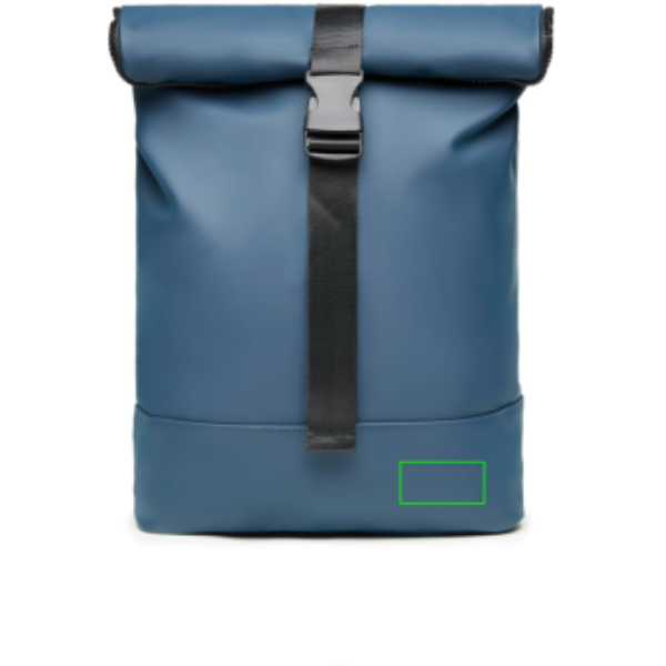 Mochila VINGA de bici Baltimore - Mochilas personalizadas - Mochilas corporativas personalizadas - Tecnica Etiqueta PU Baltimore azul marino - Zona parte derecha abajo