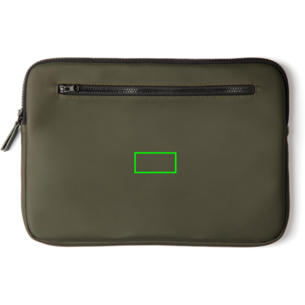 Maletín para portátil 12-15 pulgadas personalizado VINGA Baltimore - Regalos Premium - Regalo Promocional Personalizado - Tecnica Etiqueta PU Baltimore verde - Zona parte trasera