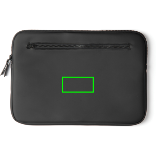 Funda VINGA Baltimore ordenador 14¨ - Fundas y maletines personalizadas - Mochilas corporativas personalizadas - Tecnica Etiqueta PU Baltimore negra - Zona parte trasera