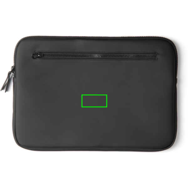 Maletín para portátil 12-15 pulgadas personalizado VINGA Baltimore - Regalos Premium - Regalo Promocional Personalizado - Tecnica Etiqueta PU Baltimore negra - Zona parte trasera