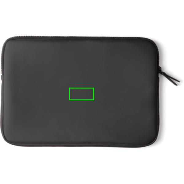 Funda VINGA Baltimore ordenador 14¨ - Fundas y maletines personalizadas - Mochilas corporativas personalizadas - Tecnica Etiqueta PU Baltimore negra - Zona parte frontal del artículo