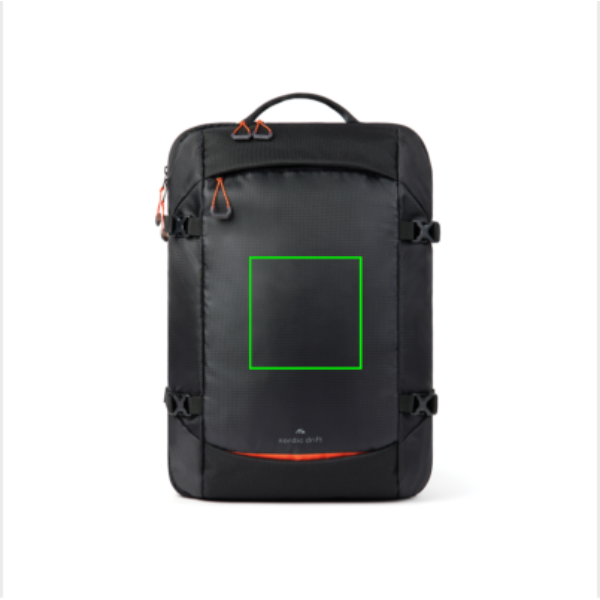 Mochila de viaje Nordic Drift RCS de 25L - Mochilas personalizadas - Mochilas corporativas personalizadas - Tecnica Bordado - Zona parte frontal del artículo