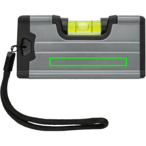 Regla nivel de bolsillo personalizada con imán de 10cm - Reglas y cutter - Regalo Promocional Personalizado - Tecnica Grabado a láser - Zona parte trasera