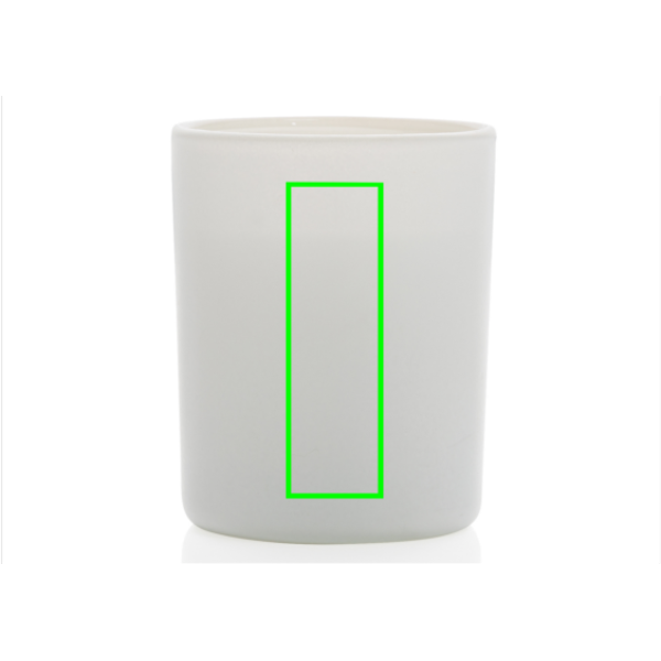 Vela perfumada personalizada Ukiyo pequeña en vaso - Hogar - Regalo Promocional Personalizado - Tecnica Grabado a láser - Zona parte trasera