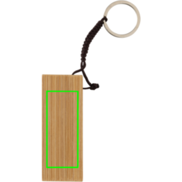 Soporte para teléfono con llavero de bambú Standkey - Oficina - Mochilas corporativas personalizadas - Tecnica Grabado CO2 - Zona parte trasera