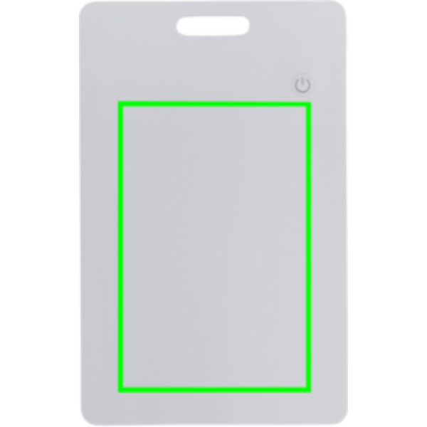 Tarjeta finder ultrafina plástico RCS recargable Findit - Viaje - Mochilas corporativas personalizadas - Tecnica Tampografía - Zona parte frontal del artículo