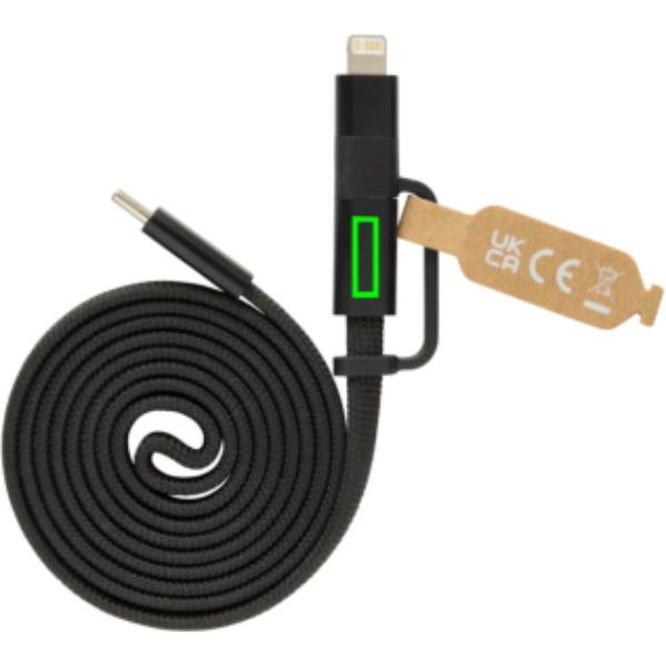 Cable magnético Arc 60W ultrafino 2 en 1 reciclado RCS - Oficina - Mochilas corporativas personalizadas - Tecnica Tampografía - Zona artículo