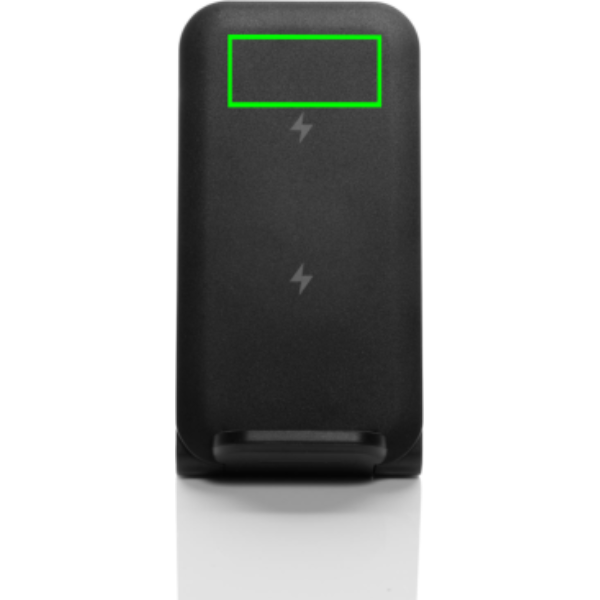 Cargador personalizado Terra 3 en 1 plegable RCS de aluminio reciclable de 15W - Tecnología - Regalo Promocional Personalizado - Tecnica Tampografía - Zona parte frontal/alta del artículo