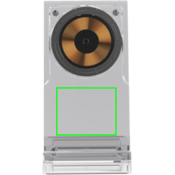 parte frontal del artículo