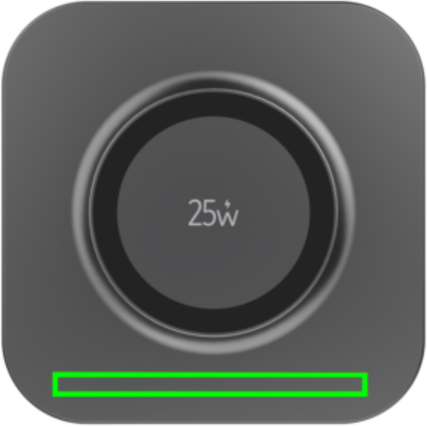 Cargador inalámbrico magnético Quantum ultrarrápido  de 25W. - Oficina - Mochilas corporativas personalizadas - Tecnica Tampografía - Zona parte superior