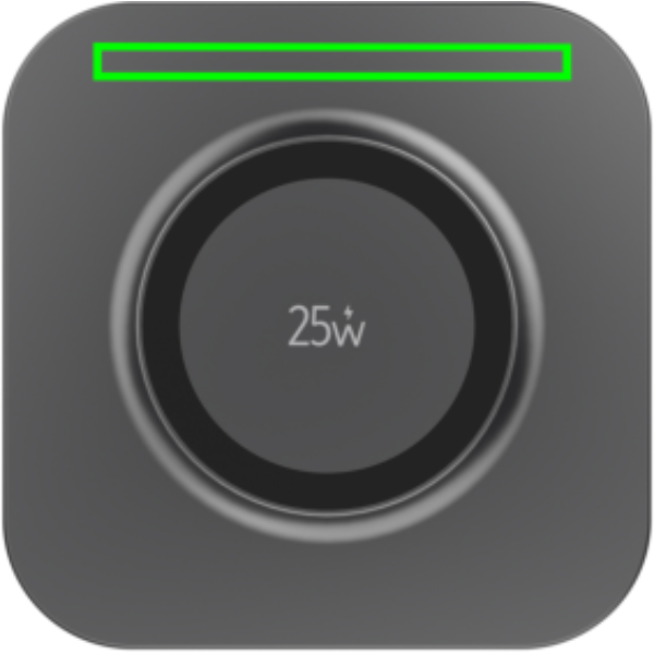 Cargador inalámbrico magnético Quantum ultrarrápido  de 25W. - Oficina - Mochilas corporativas personalizadas - Tecnica Tampografía - Zona parte alta del artículo