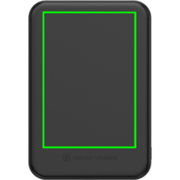 Powerbank magnética Urban Vitamin Pomona 5000 mAh Qi2.2 25W - Viaje - Mochilas corporativas personalizadas - Tecnica Marcaje digital - Zona parte trasera