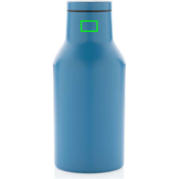 Botella compacta de acero reciclado RCS personalizada 300ml - Tazas y botellas - Regalo Promocional Personalizado - Tecnica Tampografía - Zona parte trasera y alta del artículo