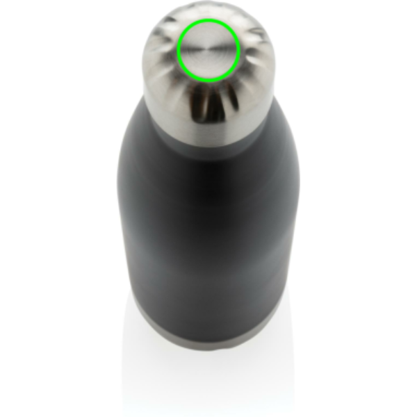 Botella de acero inoxidable personalizada aislada al vacío elegante 500ml - Tazas y botellas - Regalo Promocional Personalizado - Tecnica Gota de resina - Zona parte superior