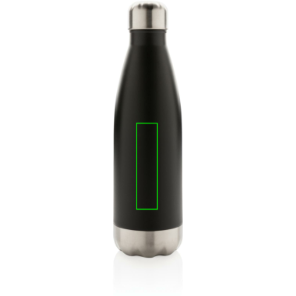 Botella de acero inoxidable personalizada aislada al vacío elegante 500ml - Tazas y botellas - Regalo Promocional Personalizado - Tecnica Grabado a láser - Zona parte trasera en medio