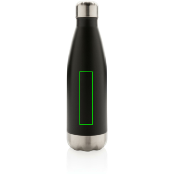 Botella de acero inoxidable personalizada aislada al vacío elegante 500ml - Tazas y botellas - Regalo Promocional Personalizado - Tecnica Grabado a láser - Zona parte frontal en medio