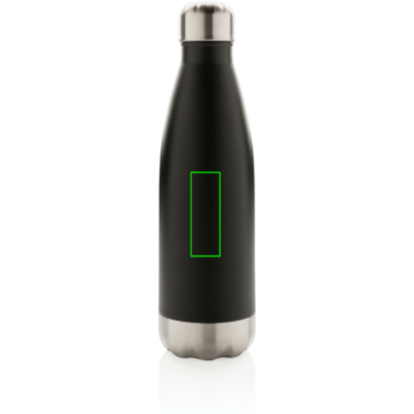 Botella de acero inoxidable personalizada aislada al vacío elegante 500ml - Tazas y botellas - Regalo Promocional Personalizado - Tecnica Tampografía - Zona parte trasera en medio