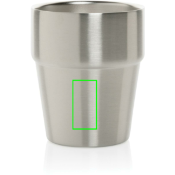 Taza personalizada de café Clark RCS de acero de doble pared de 300ml - Tazas y vasos personalizados - Regalo Promocional Personalizado - Tecnica Grabado a láser - Zona parte trasera y baja del artículo