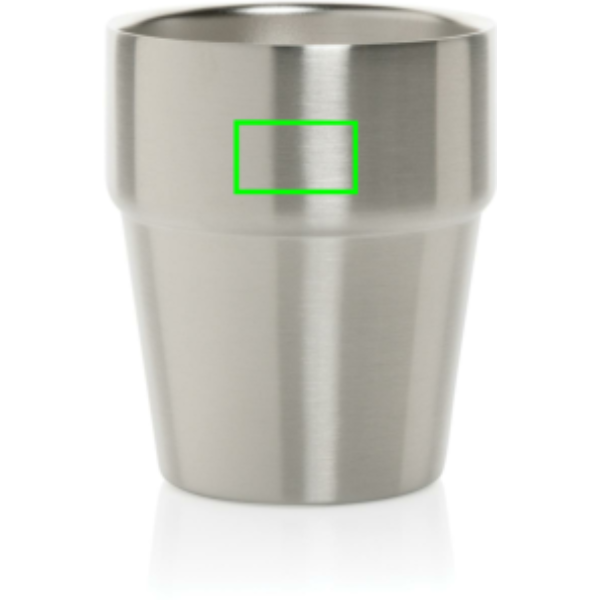 Taza personalizada de café Clark RCS de acero de doble pared de 300ml - Tazas y vasos personalizados - Regalo Promocional Personalizado - Tecnica Grabado a láser - Zona parte frontal/alta del artículo