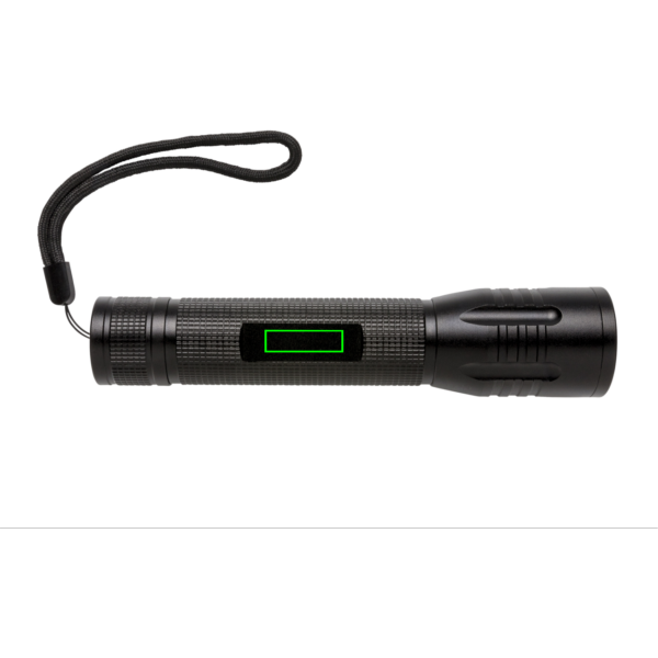 Linterna personalizada CREE grande de 3W - Linternas personalizadas - Regalo Promocional Personalizado - Tecnica Gota de resina - Zona parte trasera