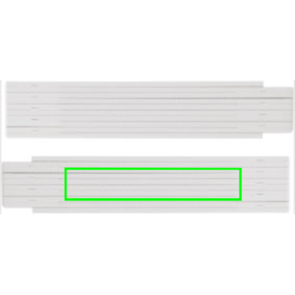 parte frontal del artículo