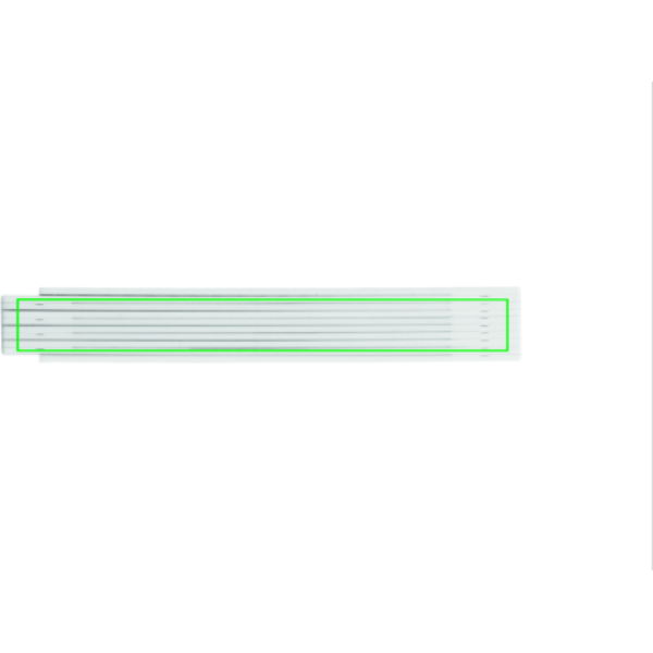 Regla personalizada plegable de fibra de vidrio 2 metros - Reglas y cutter - Regalo Promocional Personalizado - Tecnica Marcaje digital - Zona parte trasera