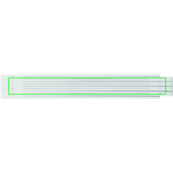 Regla personalizada plegable de fibra de vidrio 2 metros - Reglas y cutter - Regalo Promocional Personalizado - Tecnica Marcaje digital - Zona parte frontal del artículo