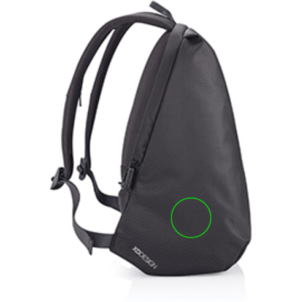 Bobby Soft, mochila antirrobo - Mochilas personalizadas - Mochilas corporativas personalizadas - Tecnica Bordado - Zona lado izquierdo del artículo