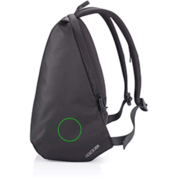 Bobby Soft, mochila antirrobo - Mochilas personalizadas - Mochilas corporativas personalizadas - Tecnica Bordado - Zona lado derecho del artículo