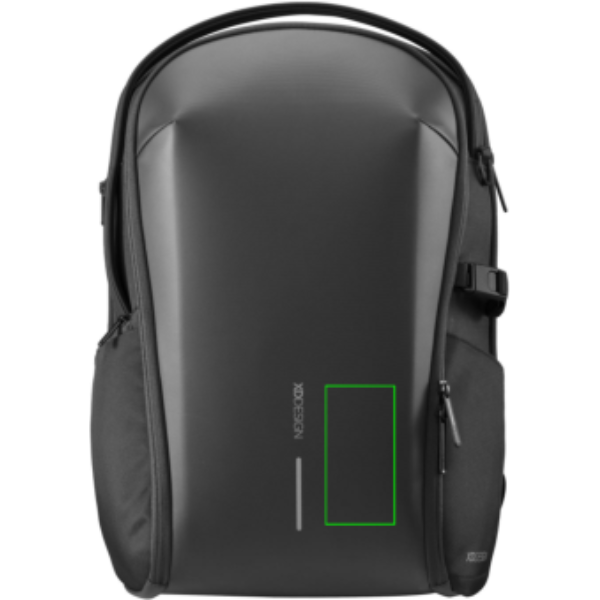 Mochila Bizz - Mochilas personalizadas - Mochilas corporativas personalizadas - Tecnica Serigrafía por Transferencia - Zona parte frontal y derecha del artículo