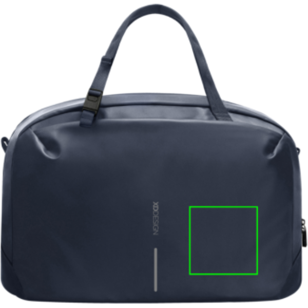 parte frontal y derecha del artículo - Bolsa fin de semana Urban resistente al agua - Mochilas corporativas personalizadas